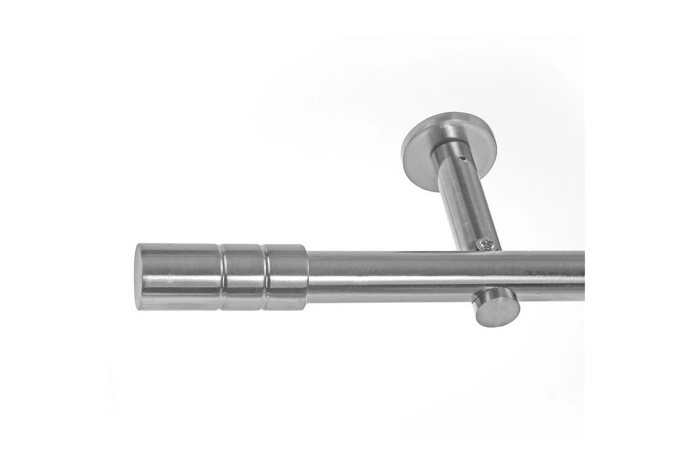 BASIT Gardinenstange Edelstahloptik 19mm mit Wandträgern - Bild 2