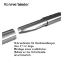 BASIT Doppelgardinenstange Edelstahloptik E14 Zwirbel 2-läufig Bild 4