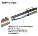 BASIT Gardinenstange 16 mm zweiläufig Edelstahl-Look 120 cm Bild 5