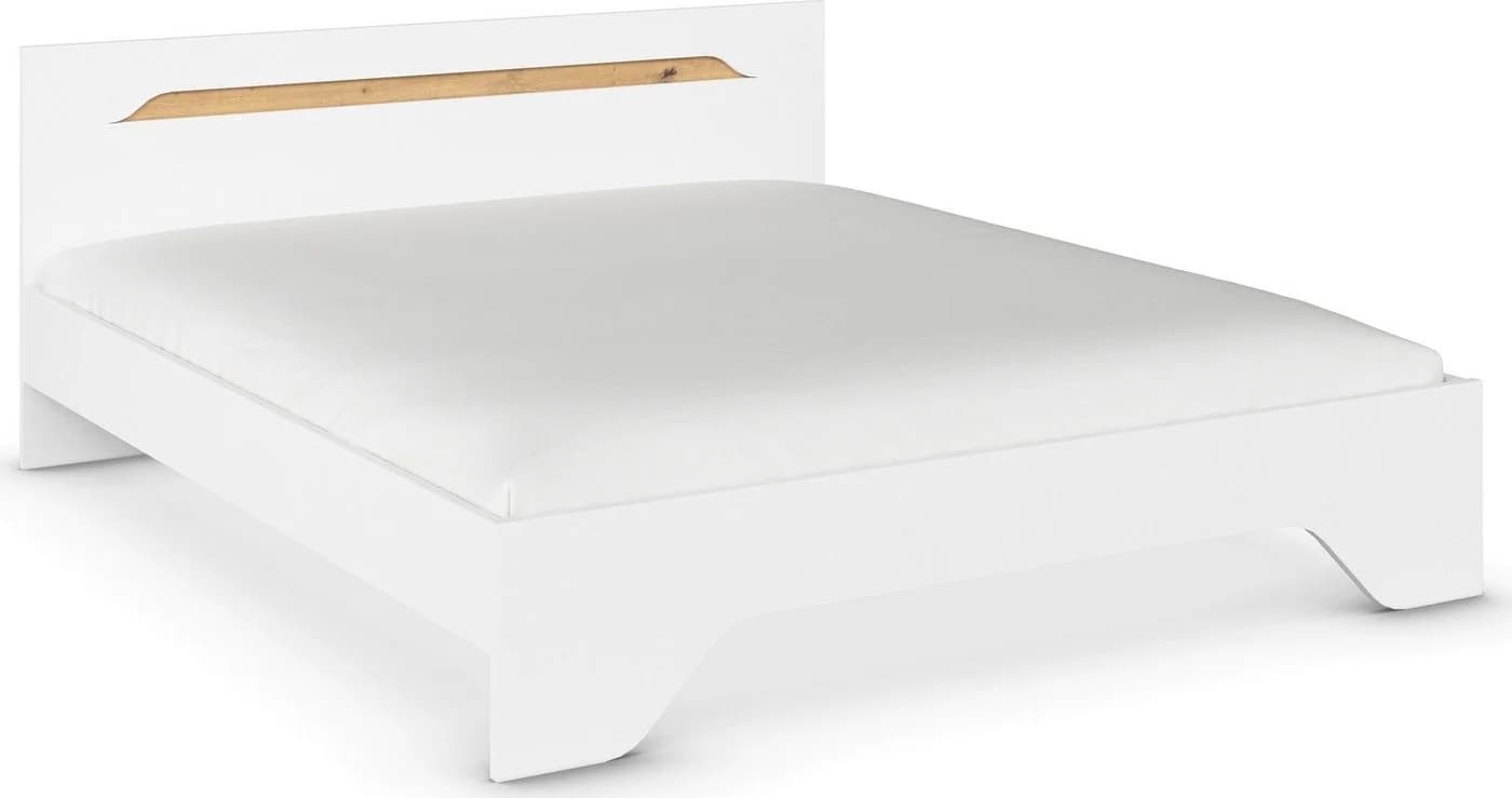 OTTO home Doppelbett AGORDO Weiß Eiche Artisan Holzbett - Bild 2