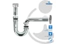 tecuro Siphon EDELSTAHL Röhrengeruchsverschluss für Waschbecken chrom Bild 4
