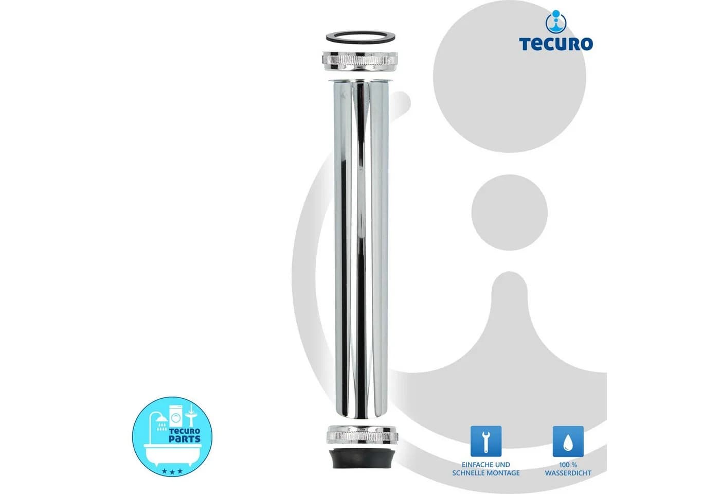 TECURO Siphon Tauchrohr Bördelrohr - Bild 3