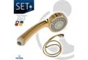 tecuro Handbrause ew-080 Gold 3-Funktionen Anti-Kalk Bild 1