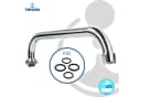 TECURO Badarmatur U-Auslauf für Wand-Armaturen konisch Silberfarben Bild 1