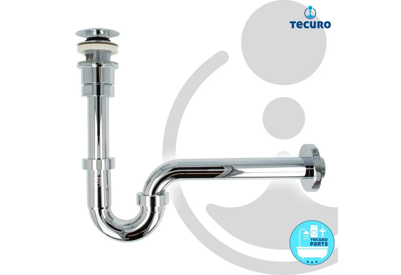 tecuro Siphon Set mit Pop-Up Ablaufventil für Waschtisch - Bild 4