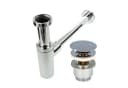 tecuro Siphon mit Pop Up Ablaufventil verchromt - Set für Waschtisch Bild 2