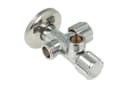 tecuro Doppel-Eckventil 1/2 Zoll DN 15 silber einzeln absperrbar Bild 2