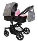ELLA & PIET® Kombi-Puppenwagen MOOVE4 mit wechselbarer Winddecke 2in1 Schwarz-Grau Bild 4
