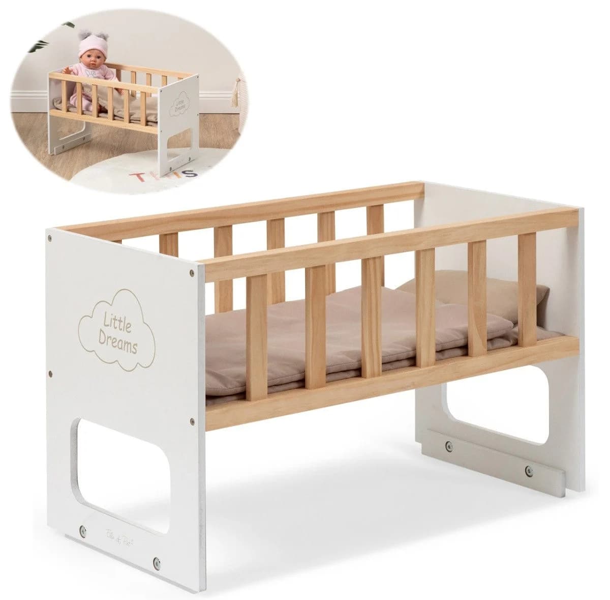 ELLA & PIET® Puppenbett STOCKY ONE Stapelbar Weiß - Bild 2