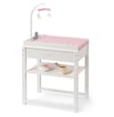 ELLA & PIET® Puppenwickeltisch SPLASHY mit Badewanne und Mobile Weiß-Rosa Bild 1