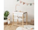 ELLA & PIET® Puppenwickeltisch SPLASHY mit Badewanne und Mobile Weiß-Schlamm Bild 3