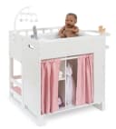 ELLA & PIET® Puppen Pflegecenter 6in1 Weiß-Rosa Holz Bild 1