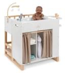 ELLA & PIET® Puppenpflegecenter NURSERY 6in1 Holz Weiß-Grau Bild 1