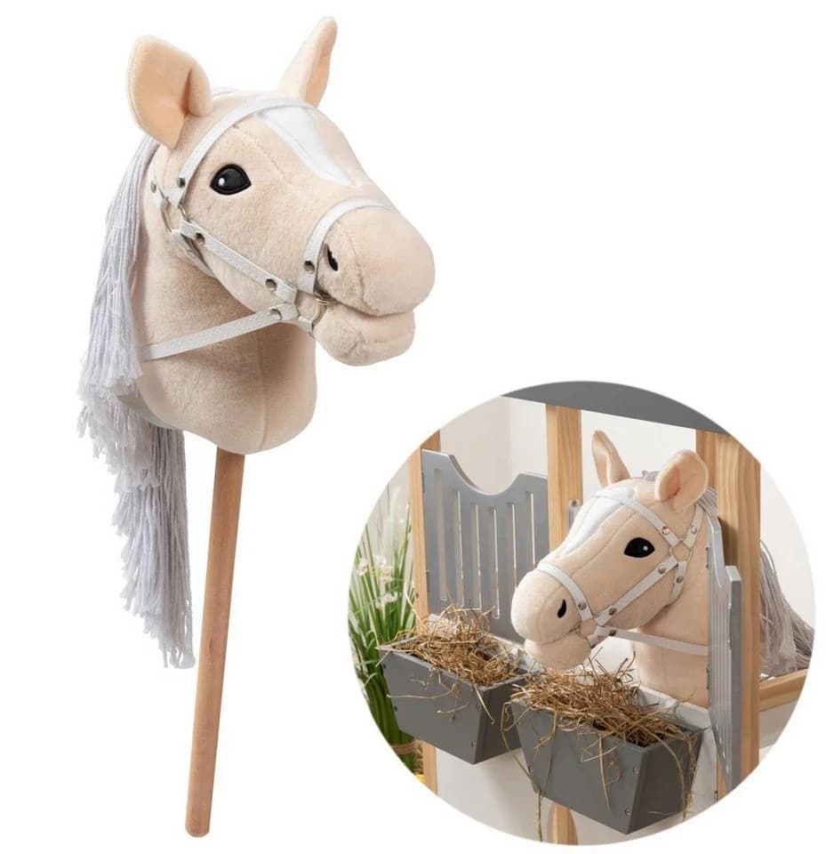ELLA & PIET® Steckenpferd Hobby Horse TOFFEE Beige mit Tasche - Bild 2
