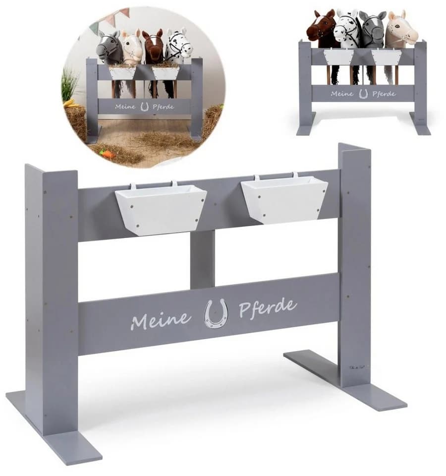 ELLA & PIET® Steckenpferd Ständer FENCY Grau für 4 Pferde - Bild 2