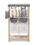 ELLA & PIET® Steckenpferd Hobby Horse Stall SHELTY Holz Weiß 2-teilige Tür Bild 1