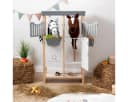 ELLA & PIET® Steckenpferd Hobby Horse Stall SHELTY Holz Weiß 2-teilige Tür Bild 5