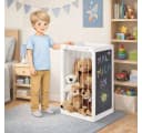 ELLA & PIET® Spielzeugtruhe XXL 3-in-1 mit Magnetboard und Kreidetafel Weiß Bild 1