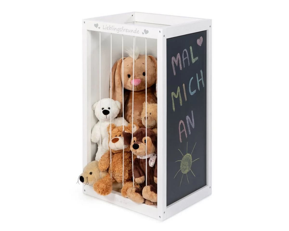 ELLA & PIET® Spielzeugtruhe XXL 3-in-1 mit Magnetboard und Kreidetafel Weiß - Bild 3