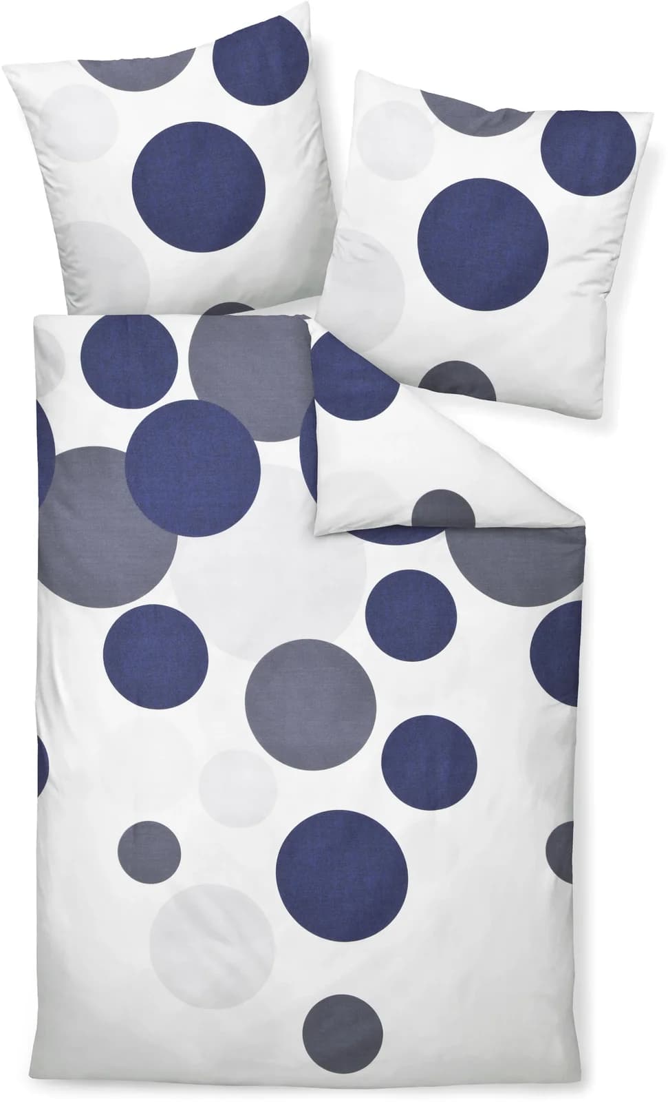 Janine Mako-Satin Bettwäsche Set Denimblau 200x220cm