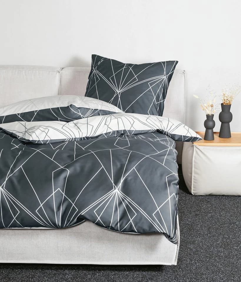 Wendebettwäsche Janine "87054" Grau Mako-Satin - Bild 2