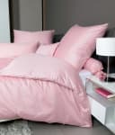 Traumschloss Satin Bettwäsche 2-teilig Rosa Baumwolle UNI Bild 1