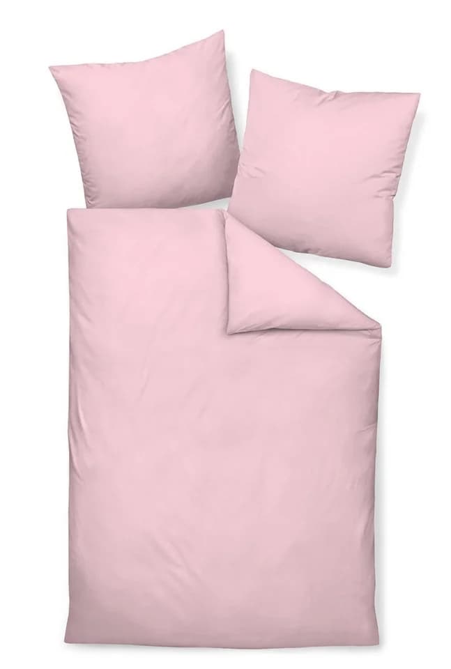 Traumschloss Satin Bettwäsche 2-teilig Rosa Baumwolle UNI - Bild 2
