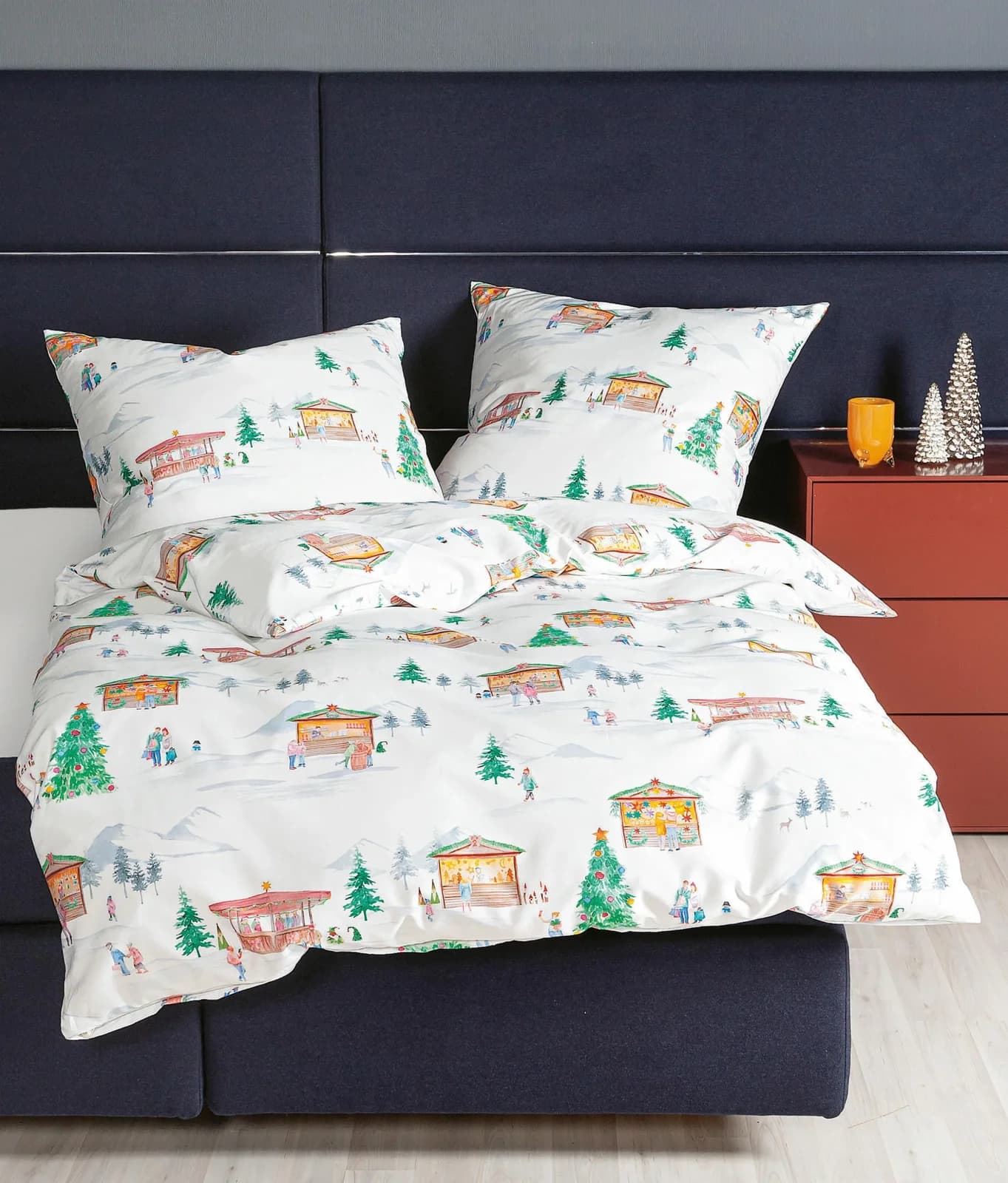 JANINE Mako-Satin Bettwäsche Set Bunt 155x220 cm
