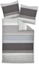 Bettwäsche Janine Mako-Satin Silber Streifen Bild 1