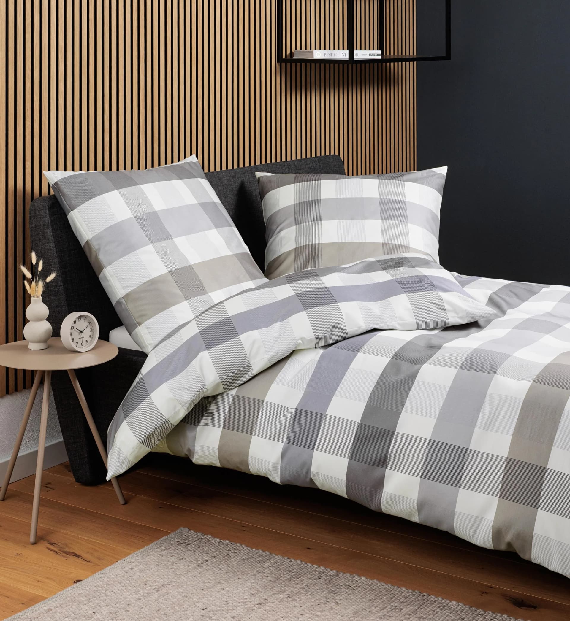 Bettwäsche Janine Moments 98130 06 Silber Grau Mako-Satin