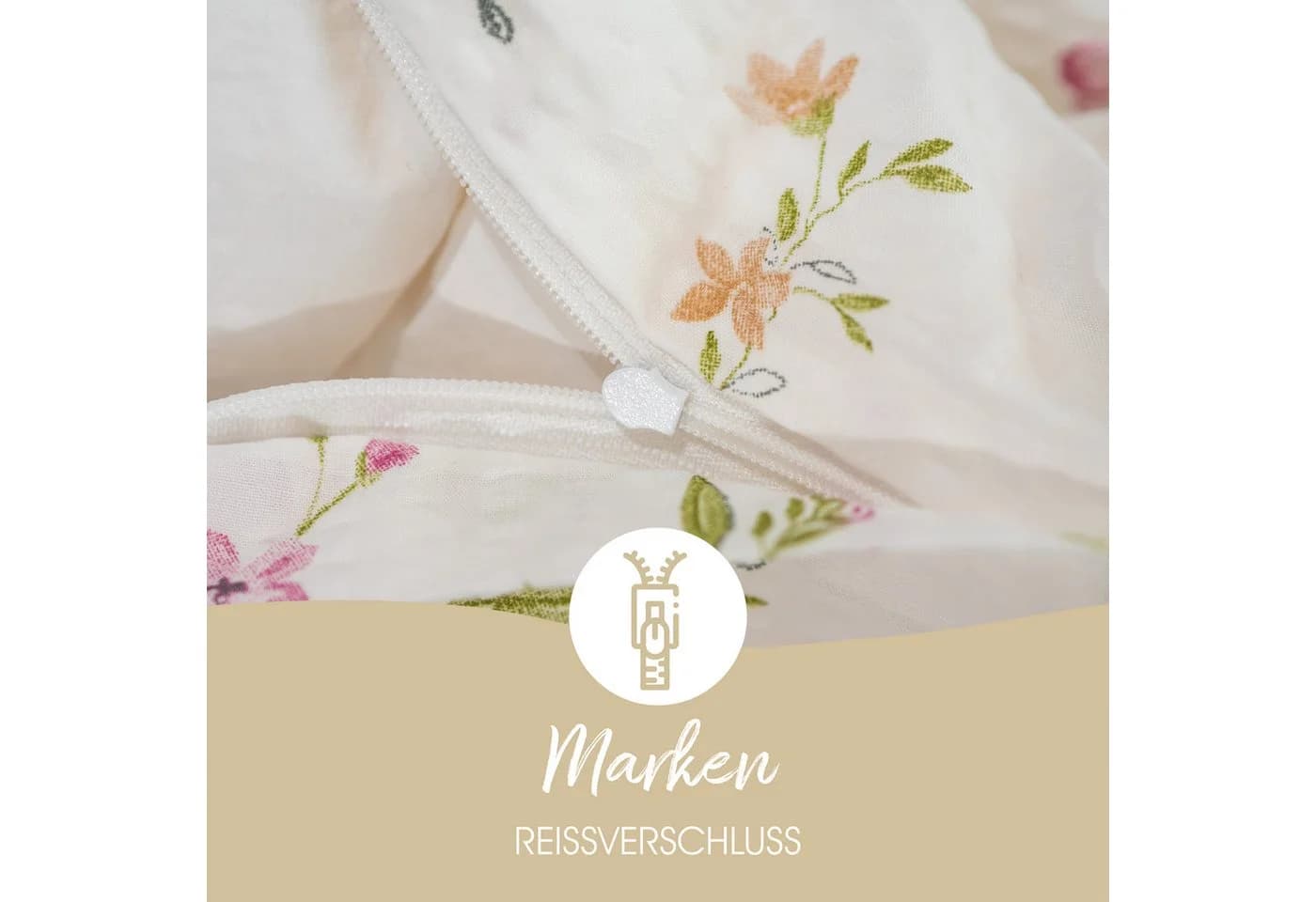Janine Bettwäsche Seersucker 2-teilig Rosa Blumen Weiß - Bild 5