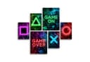 Novart Wandbild Gamer Spielkonsole Aufhängfertig 90x80 cm Bild 1