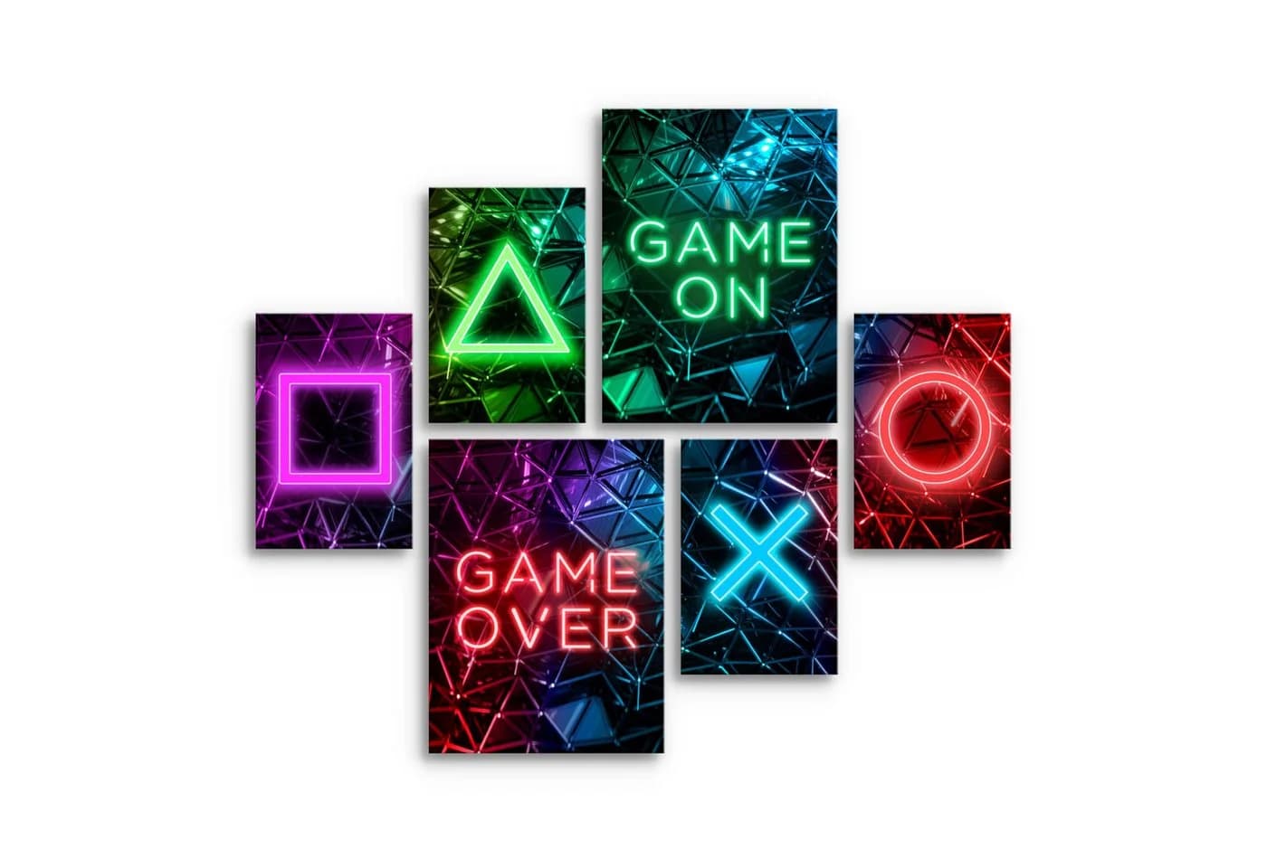 Novart Wandbild Gamer Spielkonsole Aufhängfertig 90x80 cm