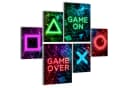 Novart Wandbild Gamer Spielkonsole Aufhängfertig 90x80 cm Bild 2