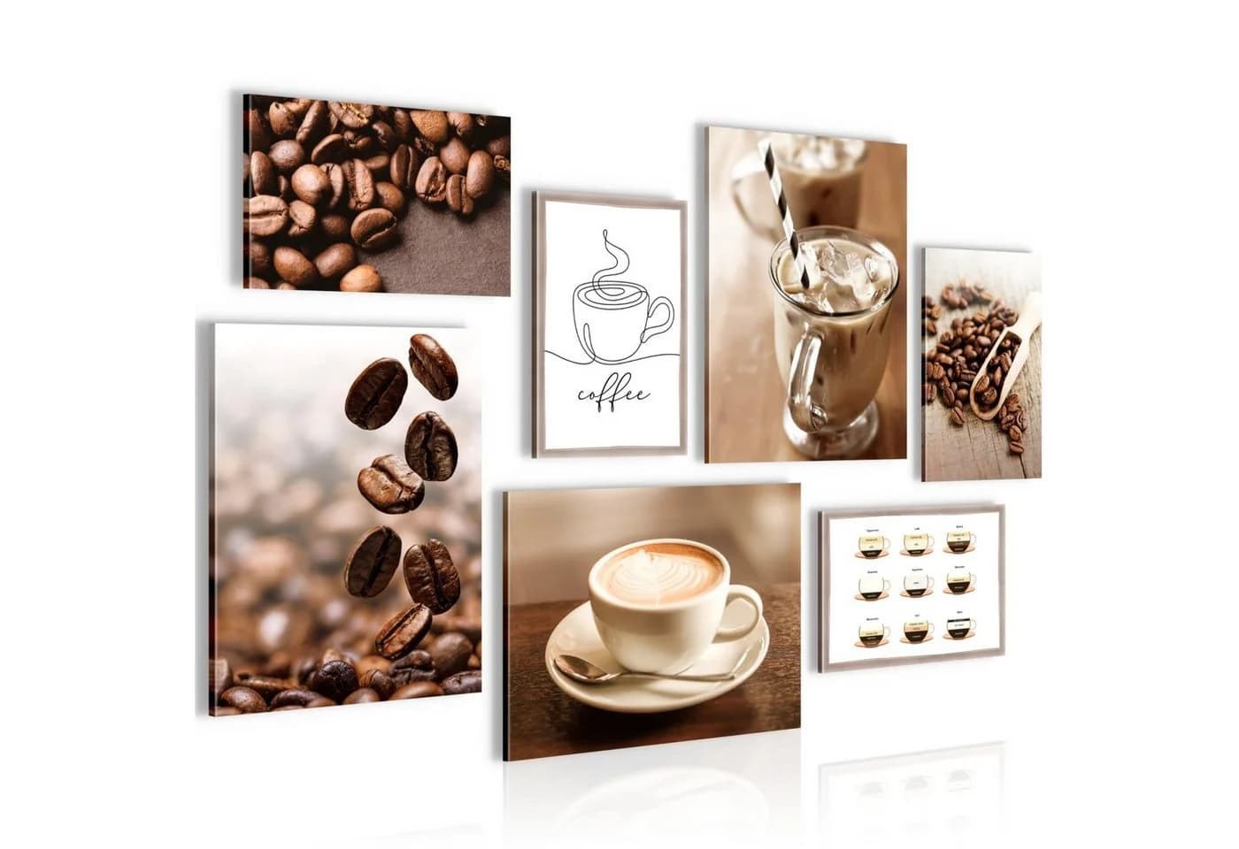 Novart Wandbild Küche Kaffee Obst Braun 100x70 cm - Bild 2