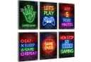 Novart Wandbild Gamer Spielkonsole Gaming 6 Bilder Set Bild 2