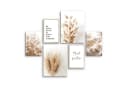 Novart Wandbild Boho Beige Pampas Wohnzimmer Deko Bild 1