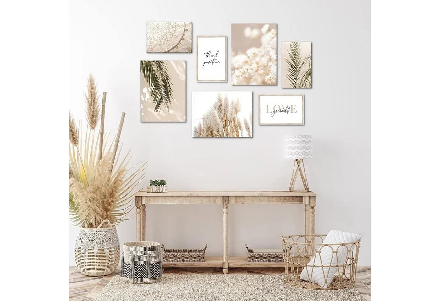 Novart Wandbild Pampasgras Boho AUFHÄNGFERTIG Made in Germany - Bild 3