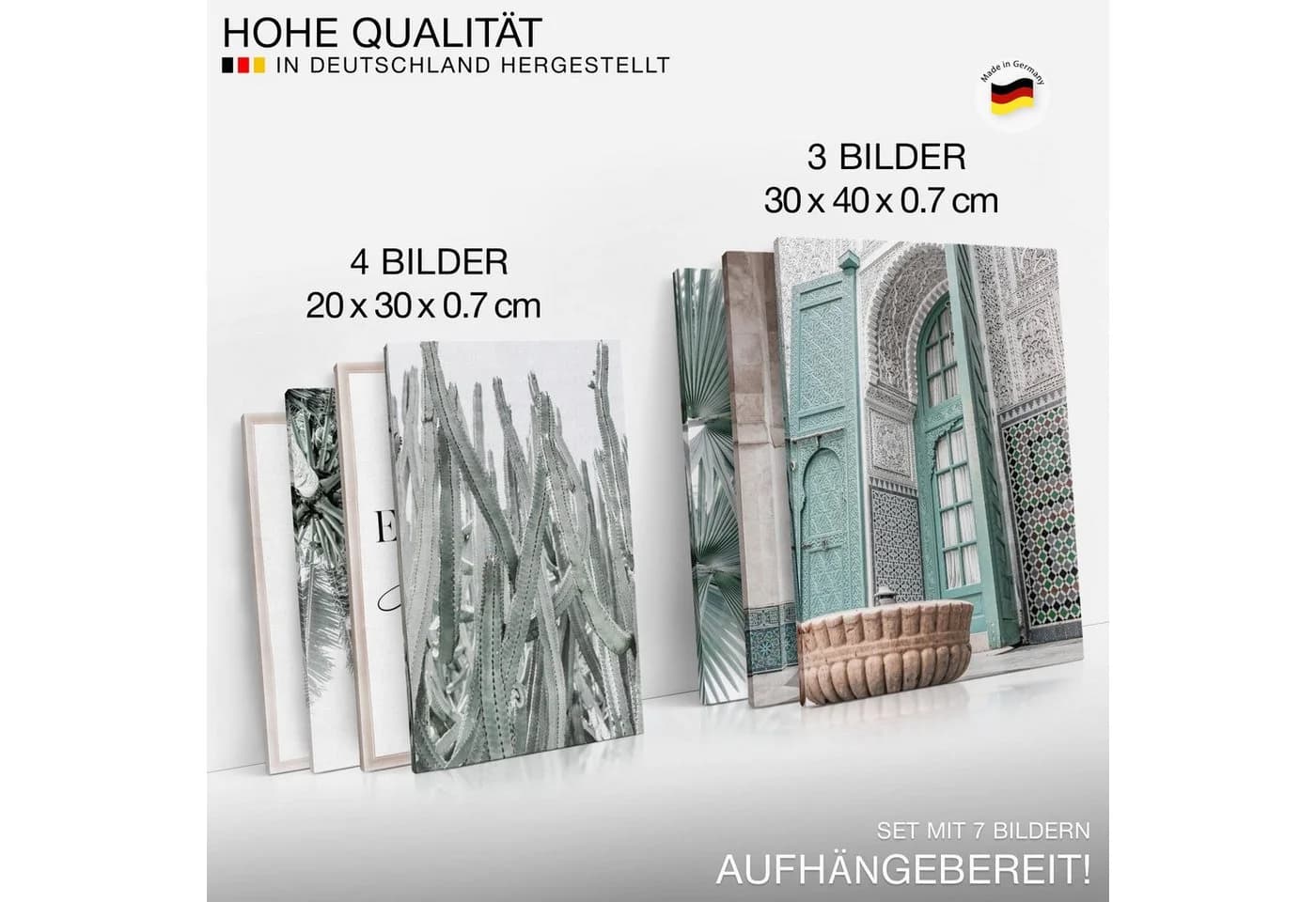 Novart Wandbild Arabisch Oriental Grün Aufhängfertig - Bild 3