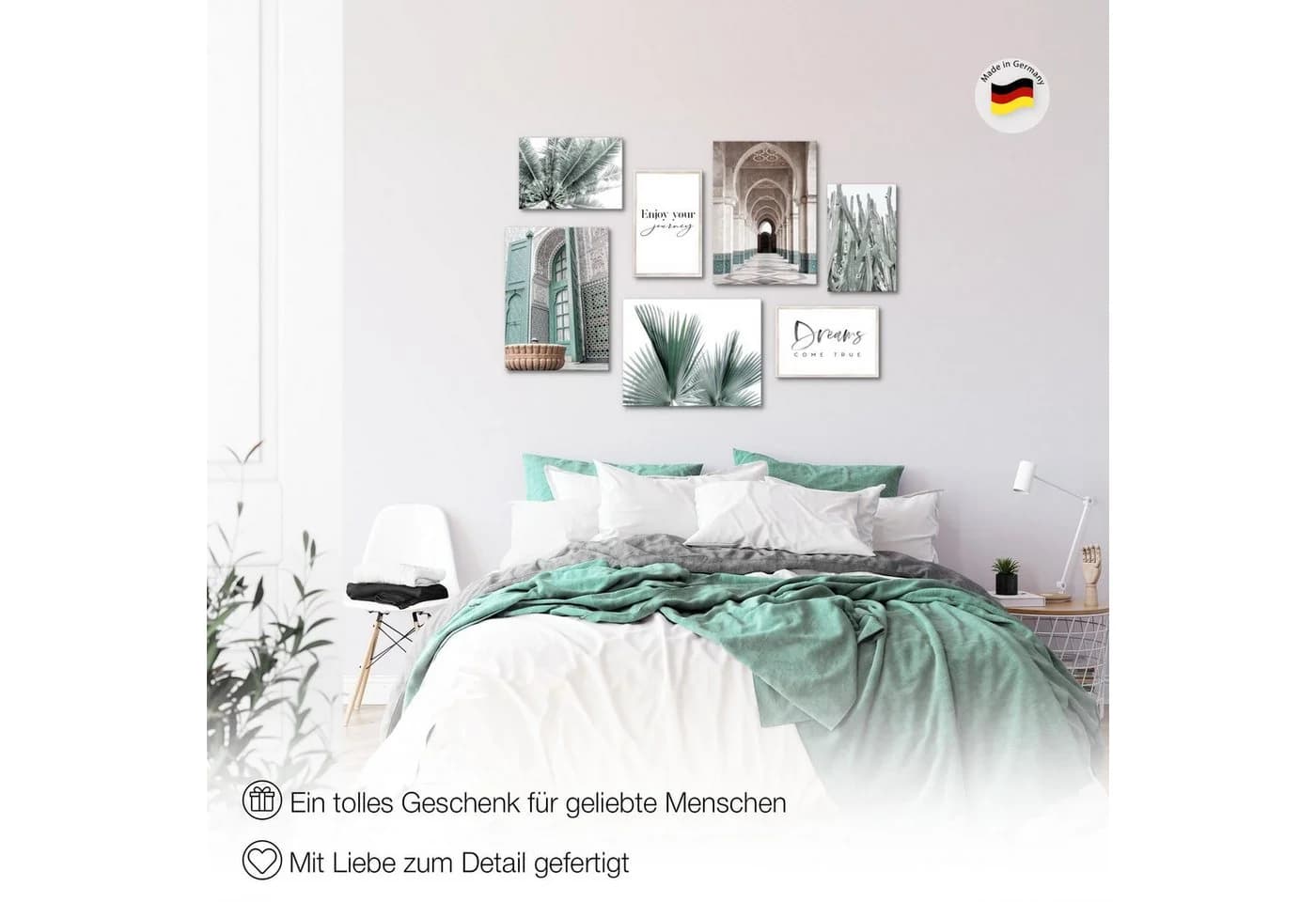 Novart Wandbild Arabisch Oriental Grün Aufhängfertig - Bild 5