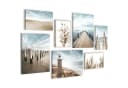 Novart Wandbild Strand Meer Leuchtturm 7-teilig Blau Beige Bild 2