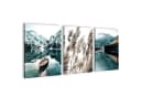 Novart Wandbild 3er Set Natur Landschaft Berge Boho Wohnzimmer Deko Bild 1