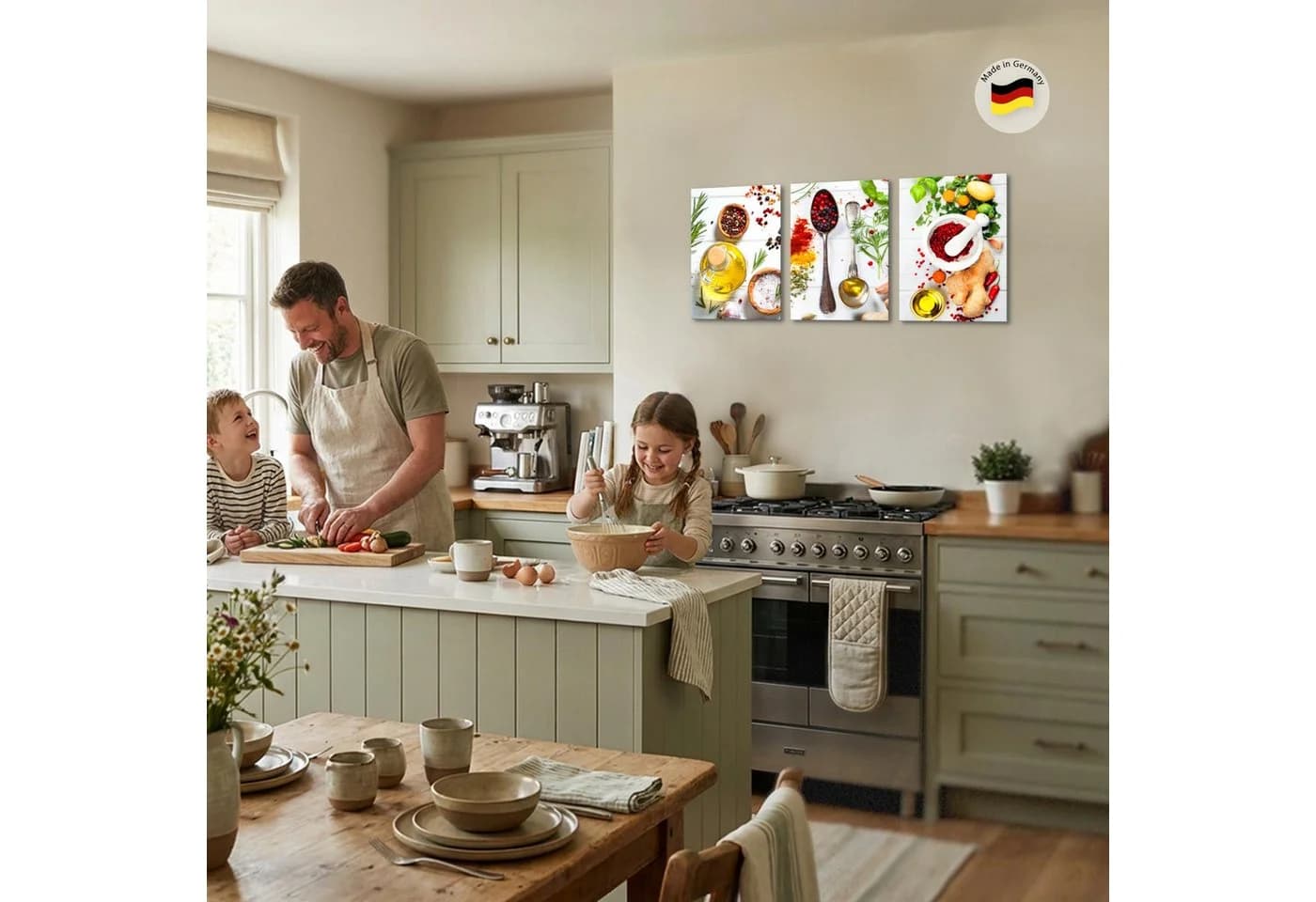 Novart 3er Wandbild Set Küche Gewürze Modern 30x40 cm - Bild 3