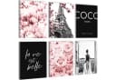 Novart Wandbild-Set 6-teilig Rosa Fashion Paris Mädchen Teenager Bild 2