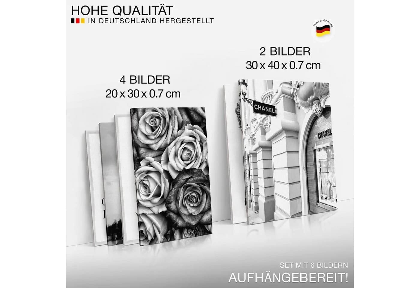 Novart Wandbild Fashion Coco Modern Deko ohne Rahmen - Bild 3