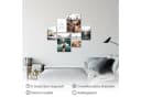 Novart Wandbild Set Wohnzimmer Wald Hirsch Natur Berge Bild 4