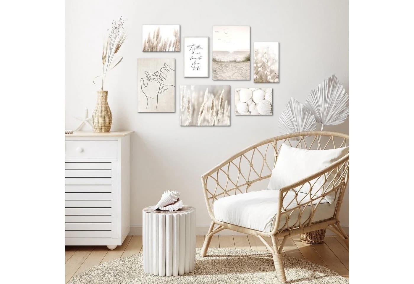 Novart Wandbild Boho Strand Meer Natur 100x70cm - Bild 4