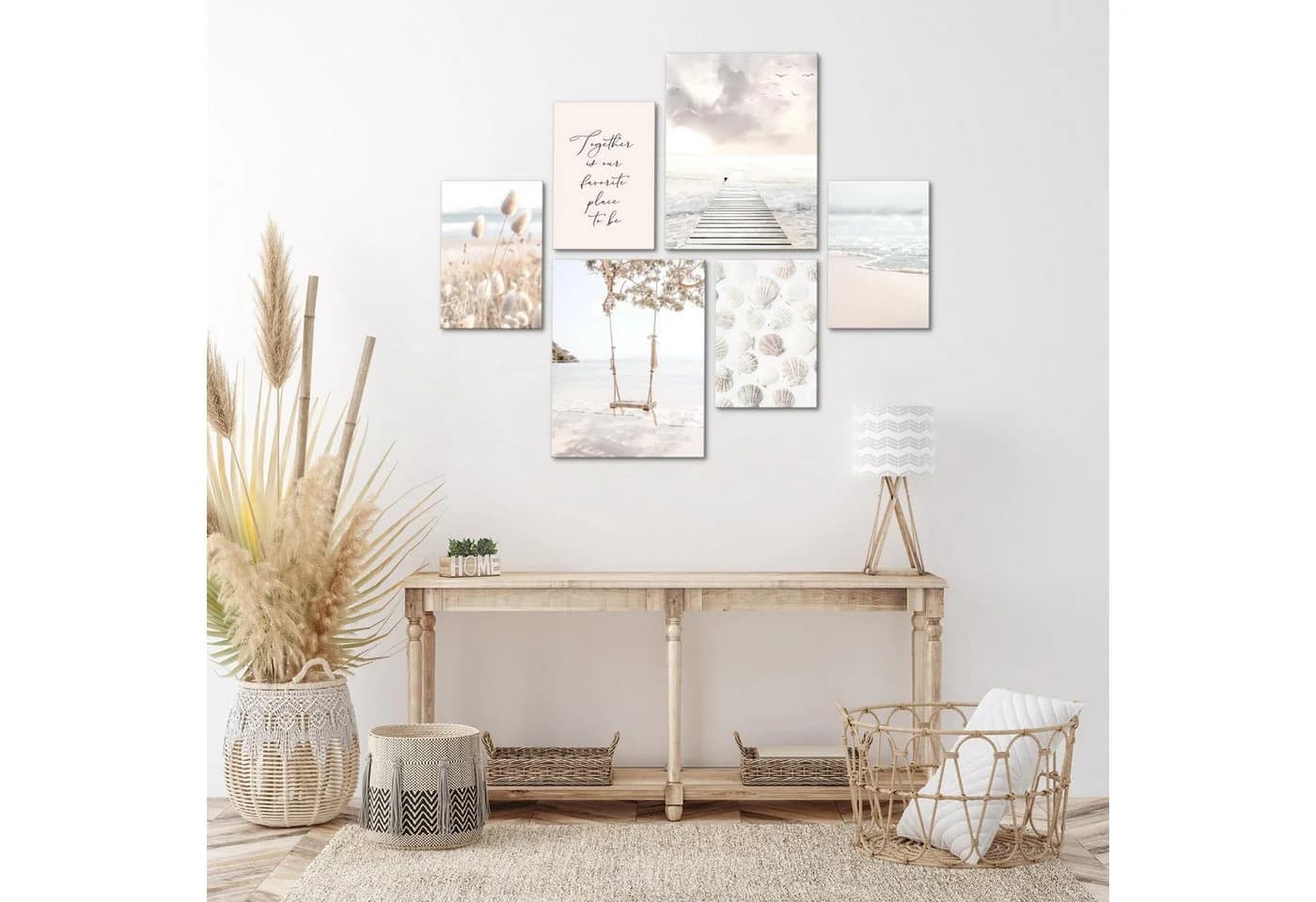 Novart Wandbild Natur Landschaft Beige Modern Deko - Bild 5