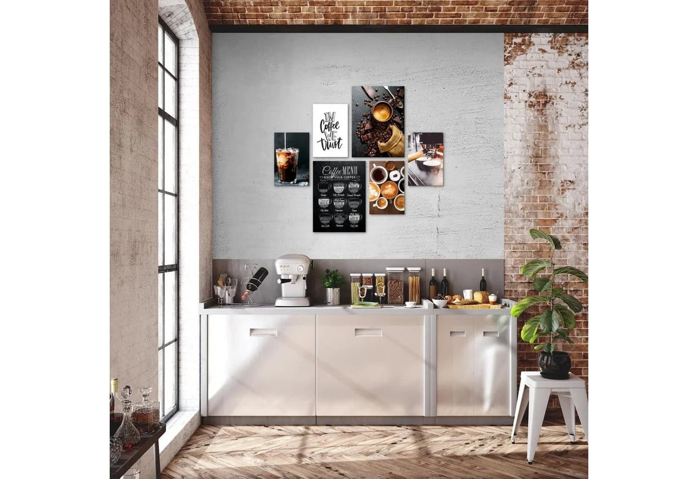 Novart Wandbild Küche Bunt Aufhängfertig 90x80 cm - Bild 5
