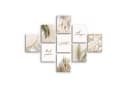 Novart Wandbild Wandbilder Wohnzimmer Boho Natur 100x70 cm, Love 9 Bilder 20x25 cm, made in Germany, Wohnzimmer Schlafzimmer Deko, Landhaus, Bohemian Bild 1